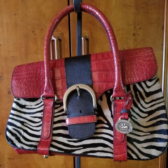 BRAHMIN ltd ed BURCHELLI COLLECTION calf RED CROC - Picture 15 of 15